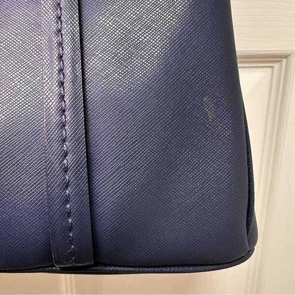 Coach Peyton Jordan Carryall Navy Blue Saffiano Leather Triple Compartment - Picture 4 of 14